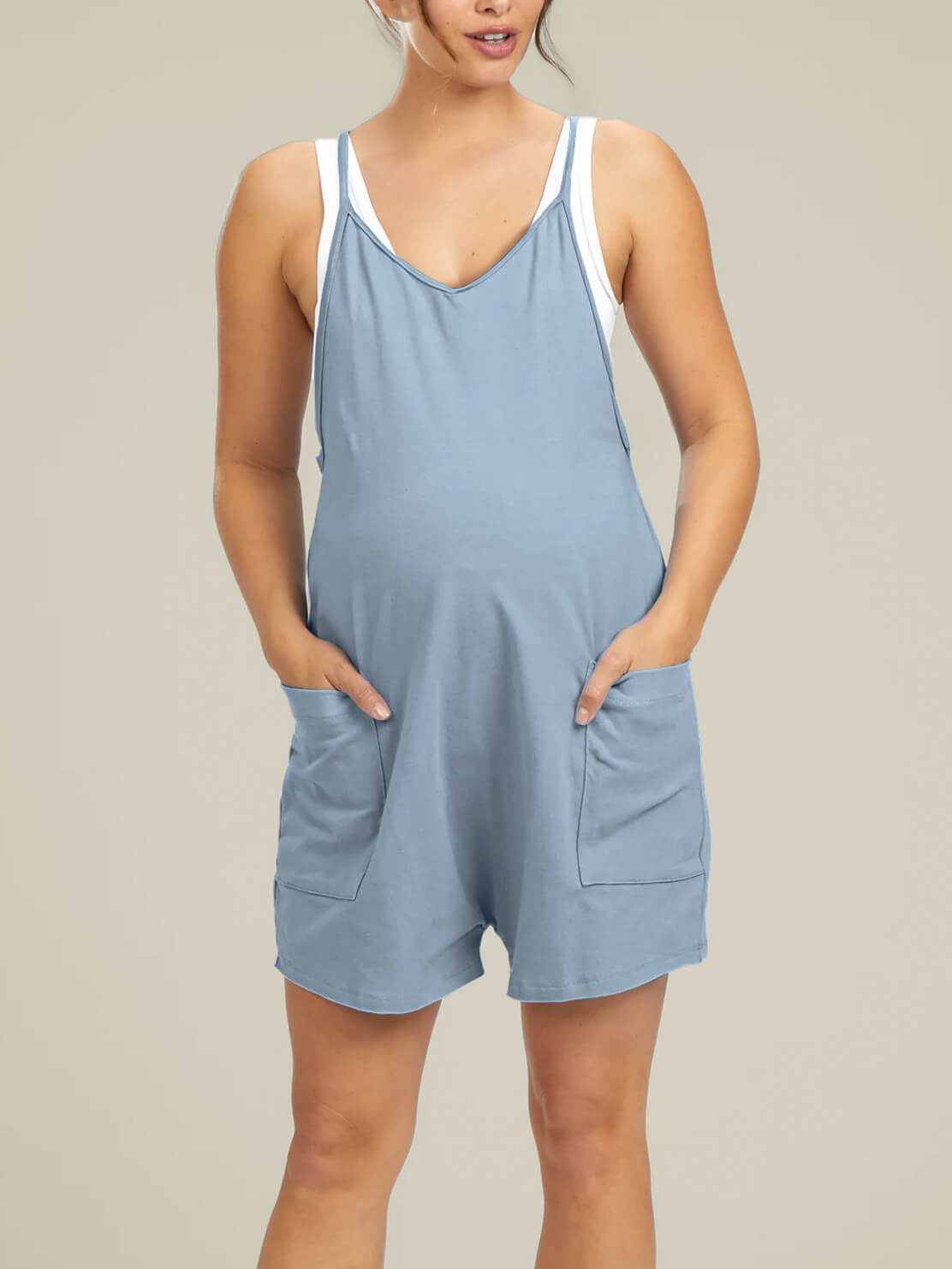 Oversized Jumpsuit Shorts - Maternity & Postpartum