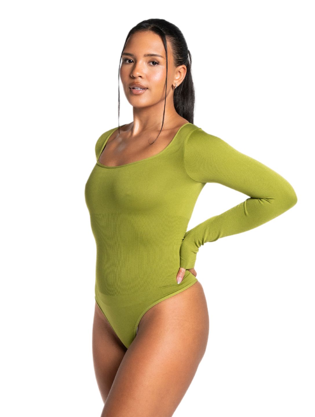 Long Sleeve Thong Bodysuit - HeyShape